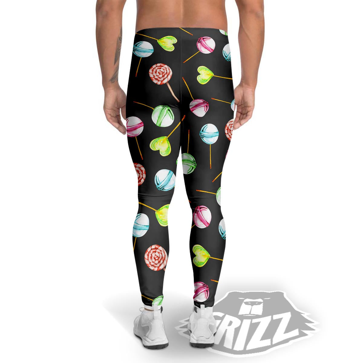 Candy Sweet Print Pattern Men's Leggings-grizzshop