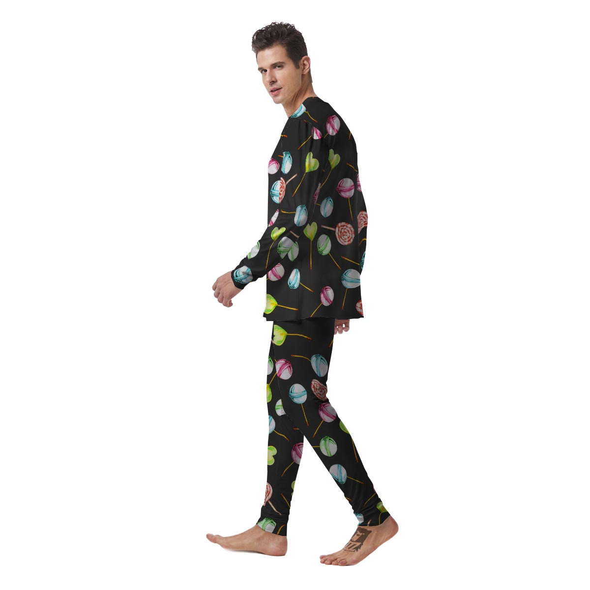 Candy Sweet Print Pattern Men's Pajamas-grizzshop