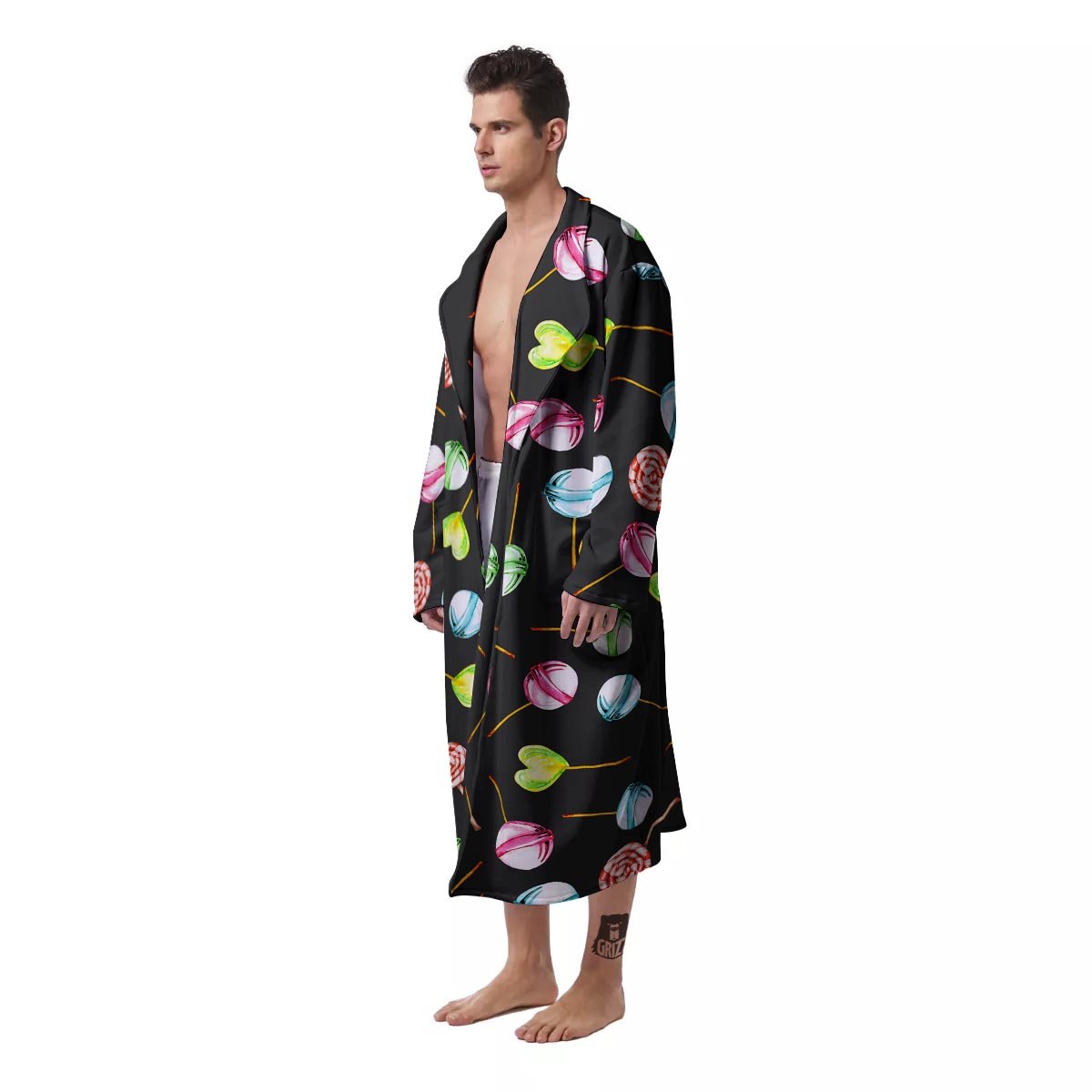 Candy Sweet Print Pattern Men's Robe-grizzshop