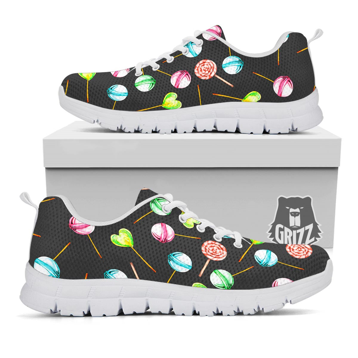 Candy Sweet Print Pattern White Sneaker-grizzshop