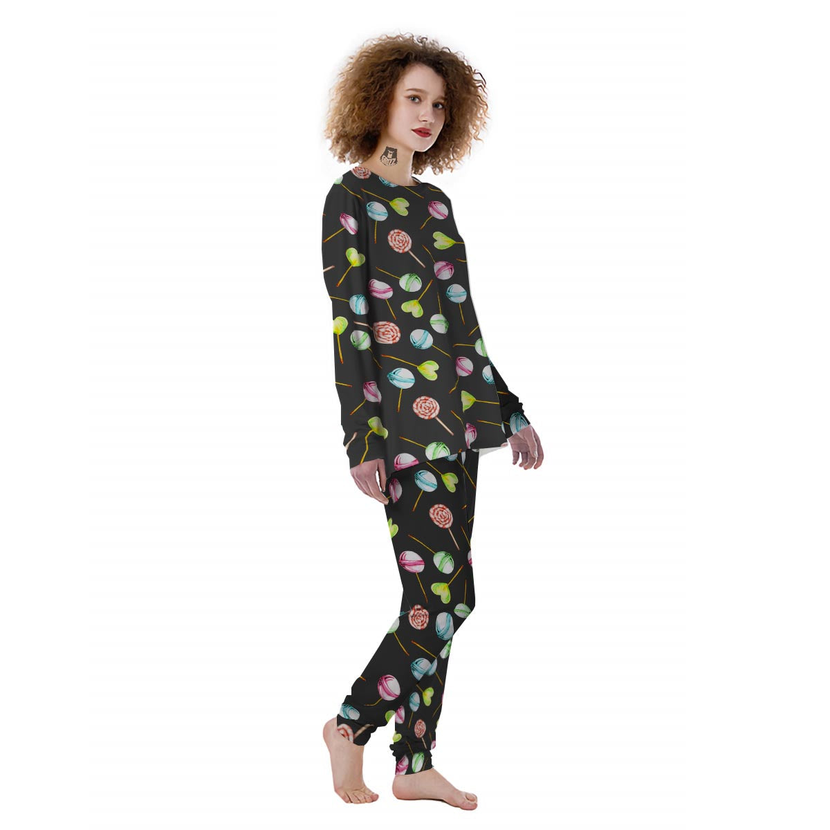 Candy Sweet Print Pattern Women's Pajamas-grizzshop