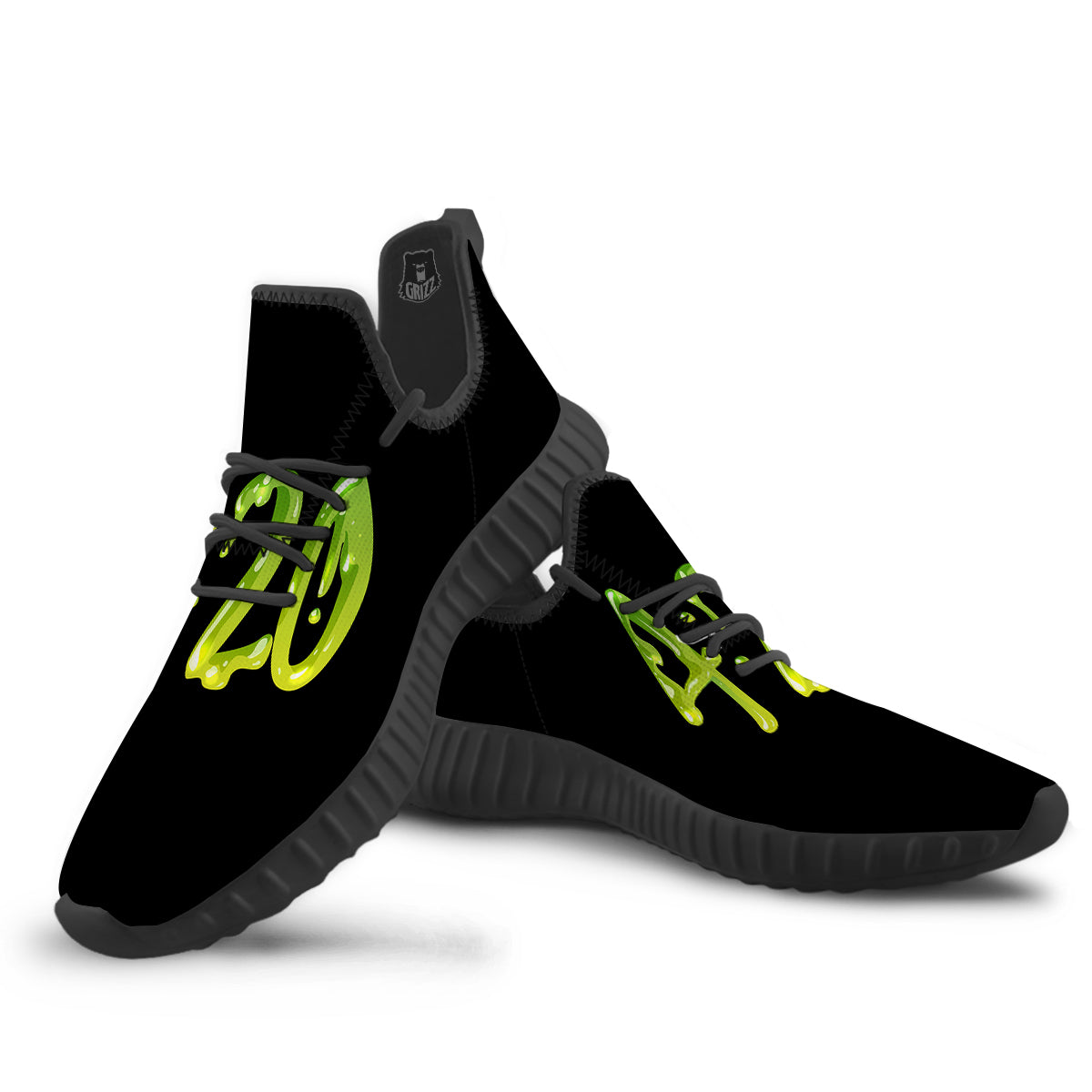 Cannabis Day 420 Print Black Walking Shoes-grizzshop