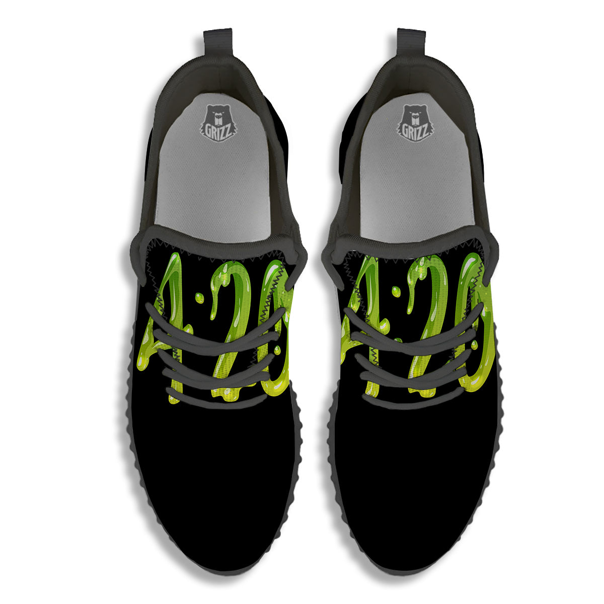Cannabis Day 420 Print Black Walking Shoes-grizzshop