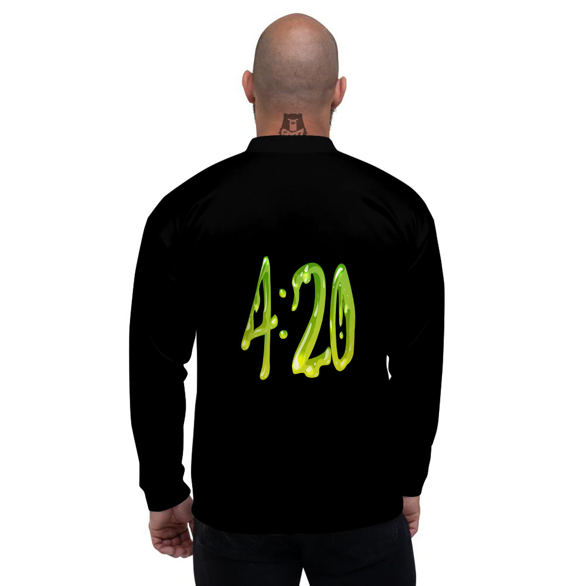 Cannabis Day 420 Print Men's Bomber Jacket-grizzshop