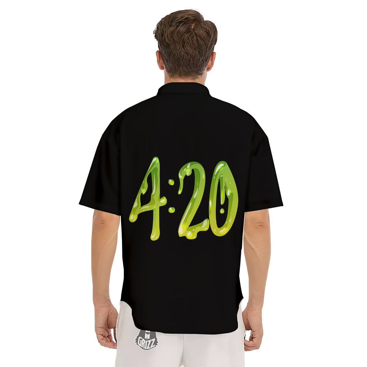 Cannabis Day 420 Print Men's Short Sleeve Shirts-grizzshop