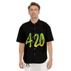 Cannabis Day 420 Print Men's Short Sleeve Shirts-grizzshop