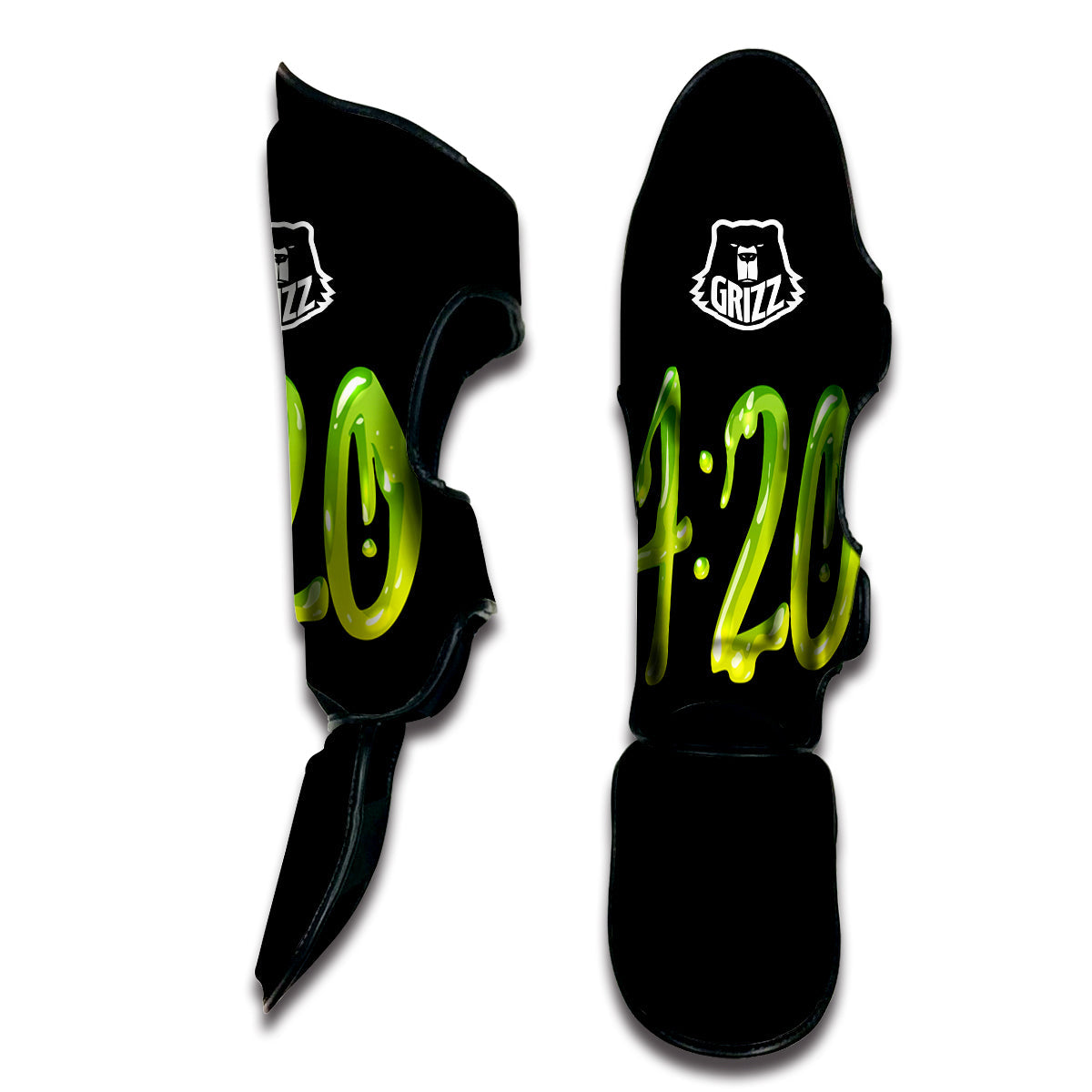 Cannabis Day 420 Print Muay Thai Shin Guards-grizzshop