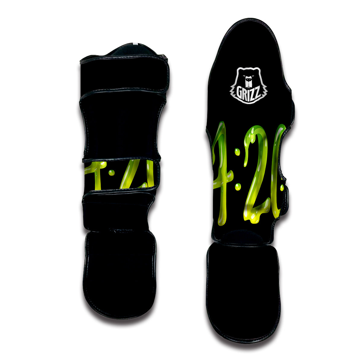 Cannabis Day 420 Print Muay Thai Shin Guards-grizzshop