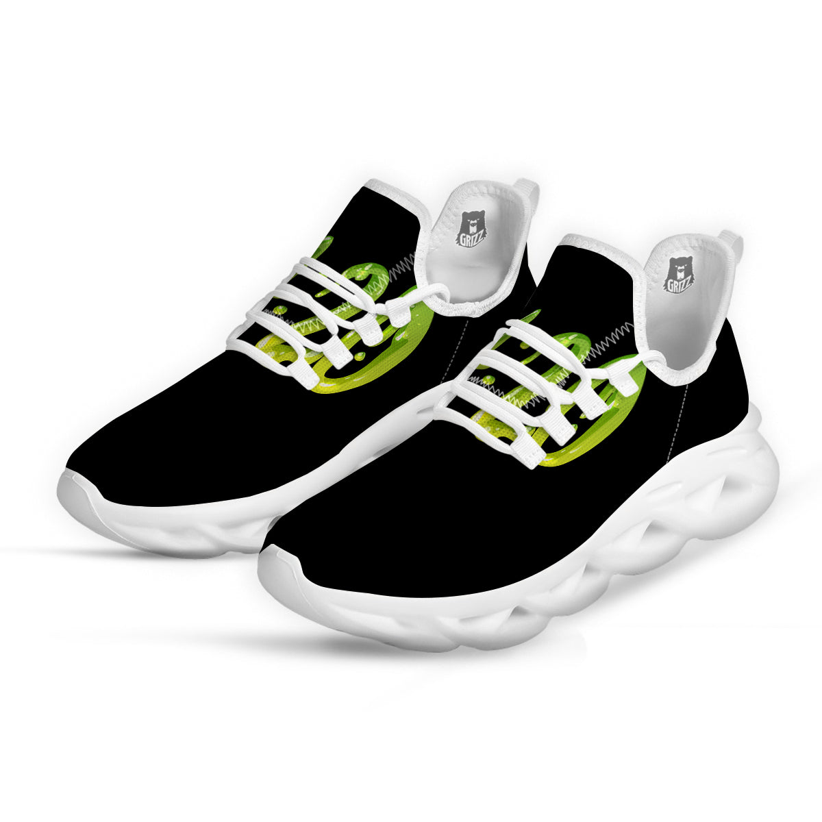 Cannabis Day 420 Print White Running Shoes-grizzshop