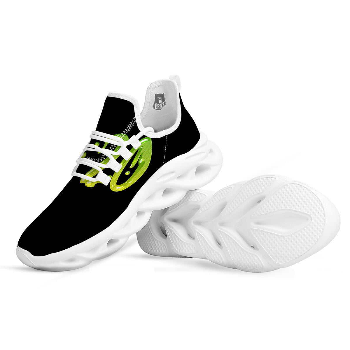Cannabis Day 420 Print White Running Shoes-grizzshop