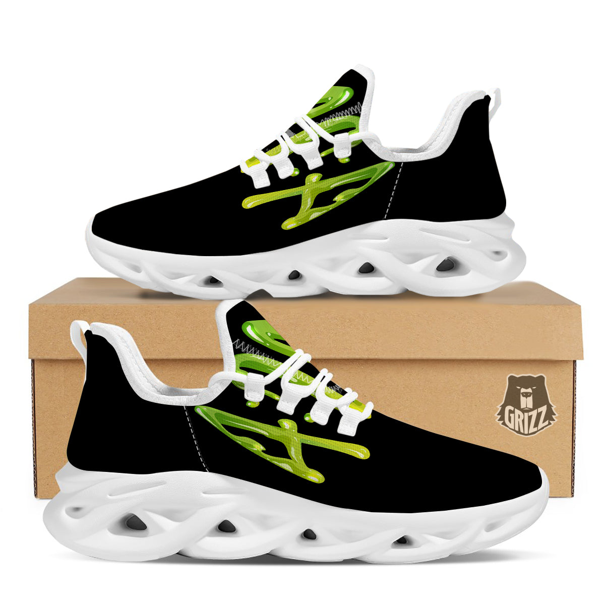 Cannabis Day 420 Print White Running Shoes-grizzshop