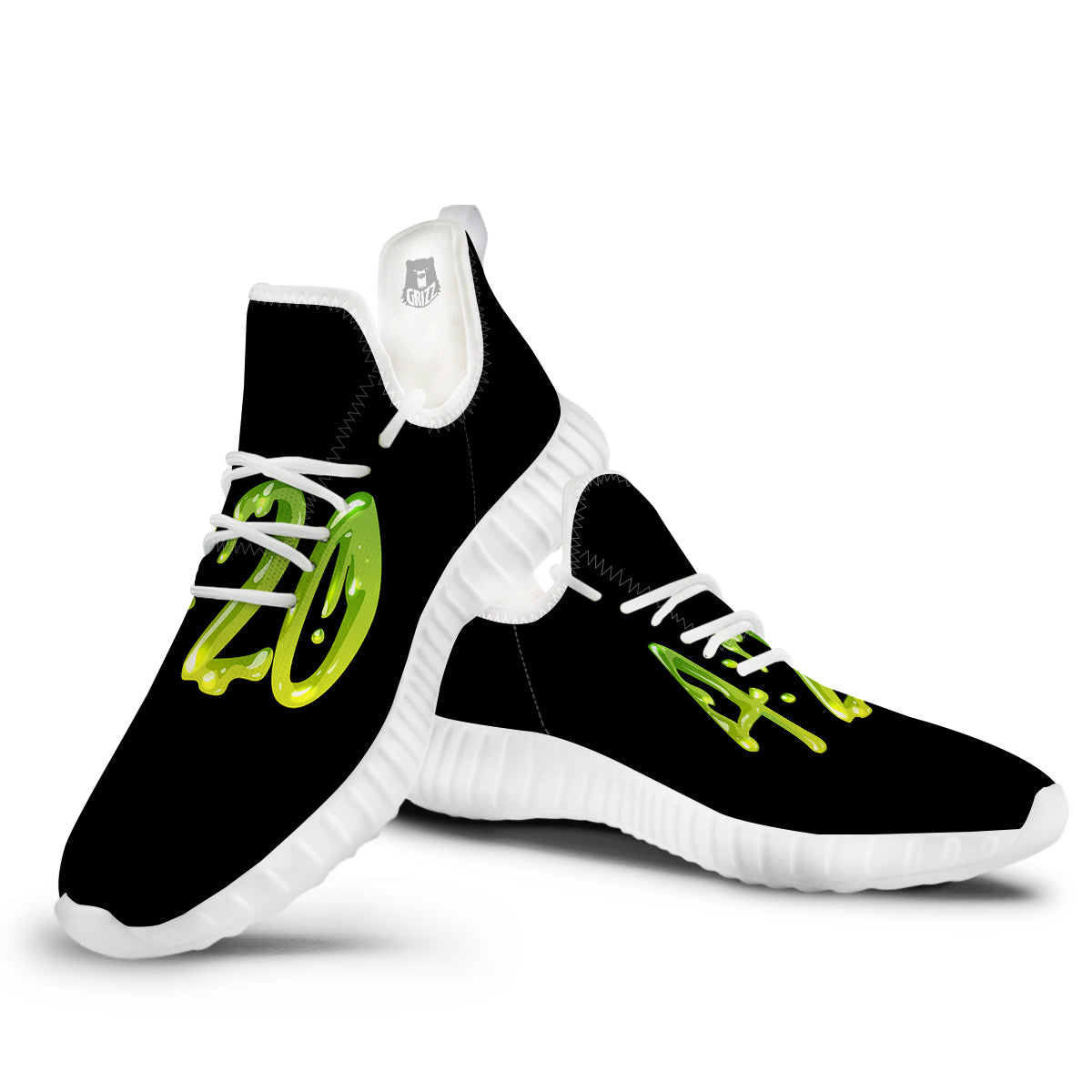 Cannabis Day 420 Print White Walking Shoes-grizzshop
