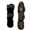 Cannabis Leaf Gold Print Pattern Muay Thai Shin Guards-grizzshop