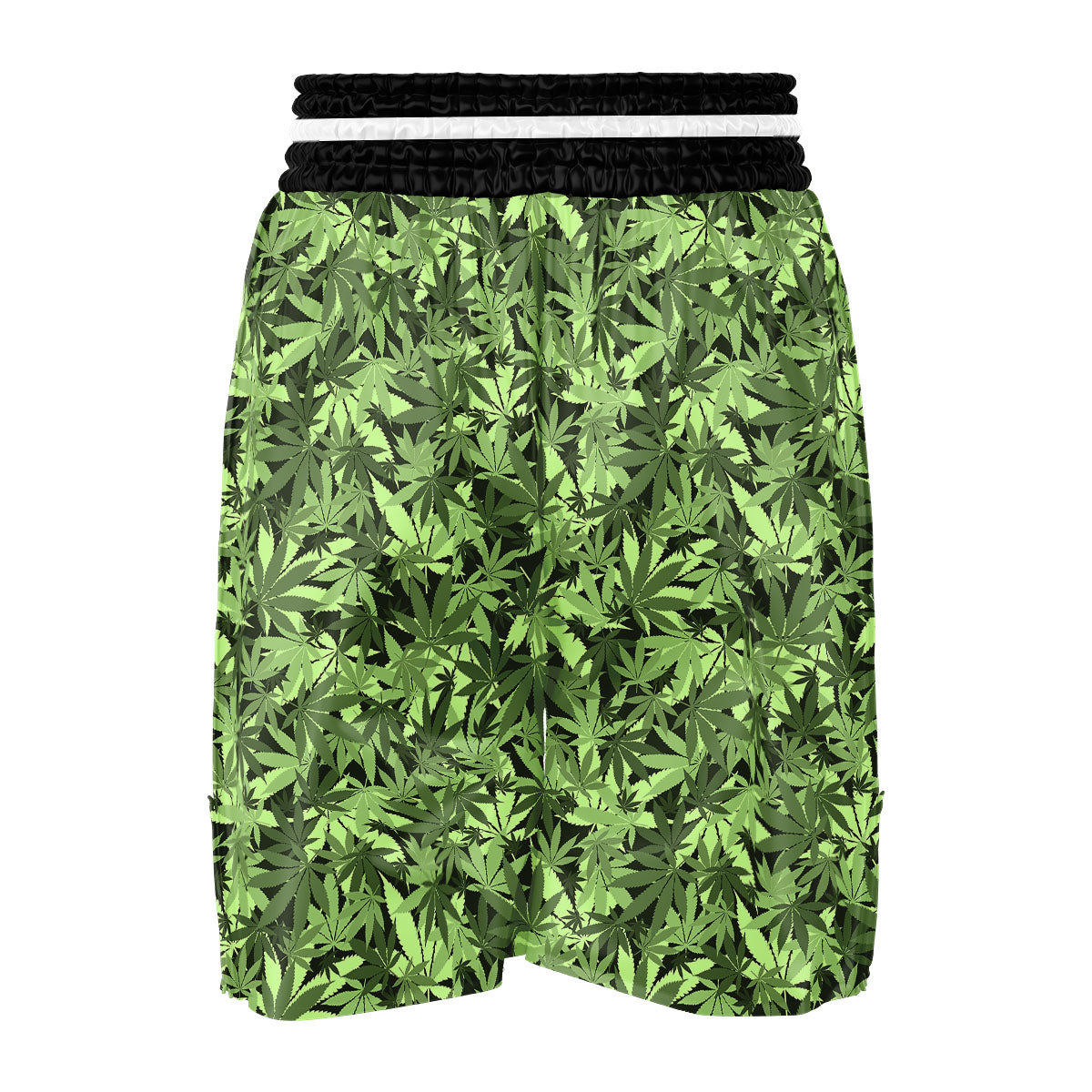 Cannabis Leaf Green Print Pattern Boxing Shorts-grizzshop