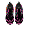 Cannabis Leaf Psychedelic Print Black Sneaker-grizzshop