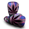 Cannabis Leaf Psychedelic Print Boxing Gloves-grizzshop