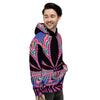 Cannabis Leaf Psychedelic Print Men's Hoodie-grizzshop