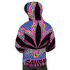 Cannabis Leaf Psychedelic Print Men's Hoodie-grizzshop