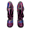 Cannabis Leaf Psychedelic Print Muay Thai Shin Guards-grizzshop