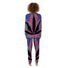 Cannabis Leaf Psychedelic Print Women's Pajamas-grizzshop