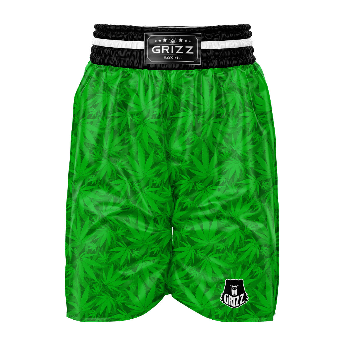 Cannabis Leaves Print Pattern Boxing Shorts-grizzshop