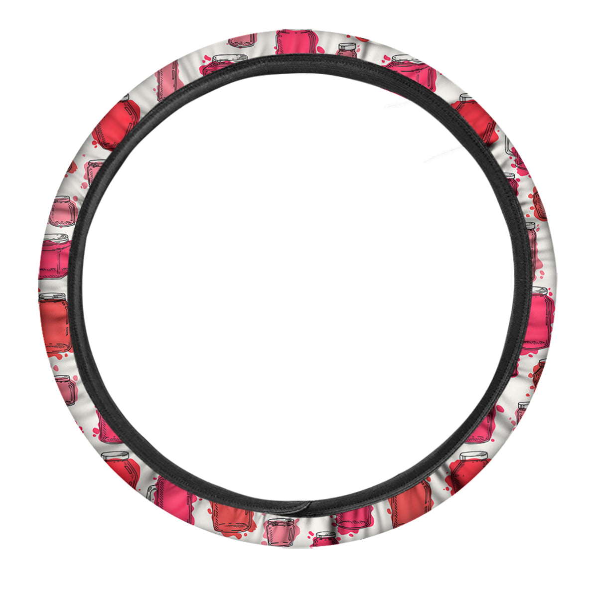 Canning Watercolor Print Pattern Car Steering Wheel Cover-grizzshop