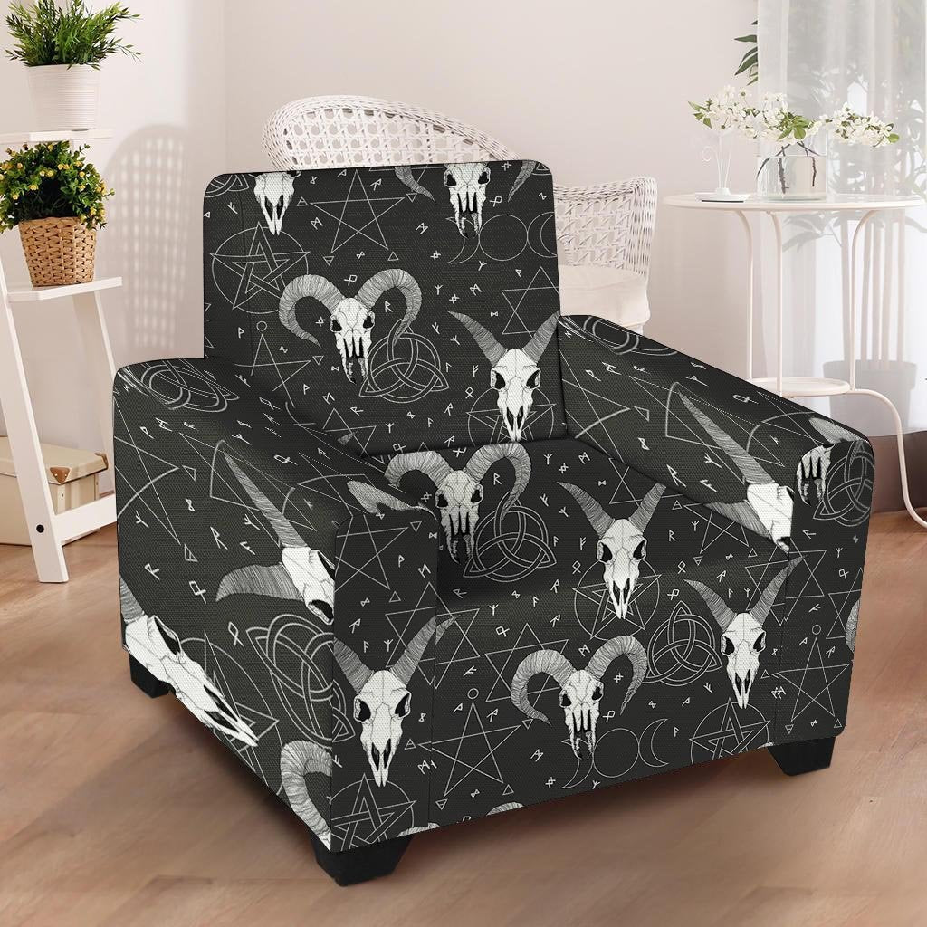 Capricorn Astrology Gothic Witch Armchair Cover-grizzshop