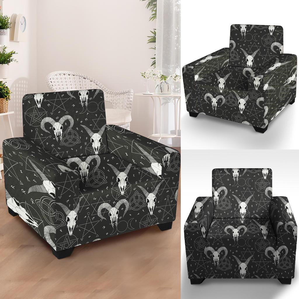 Capricorn Astrology Gothic Witch Armchair Cover-grizzshop