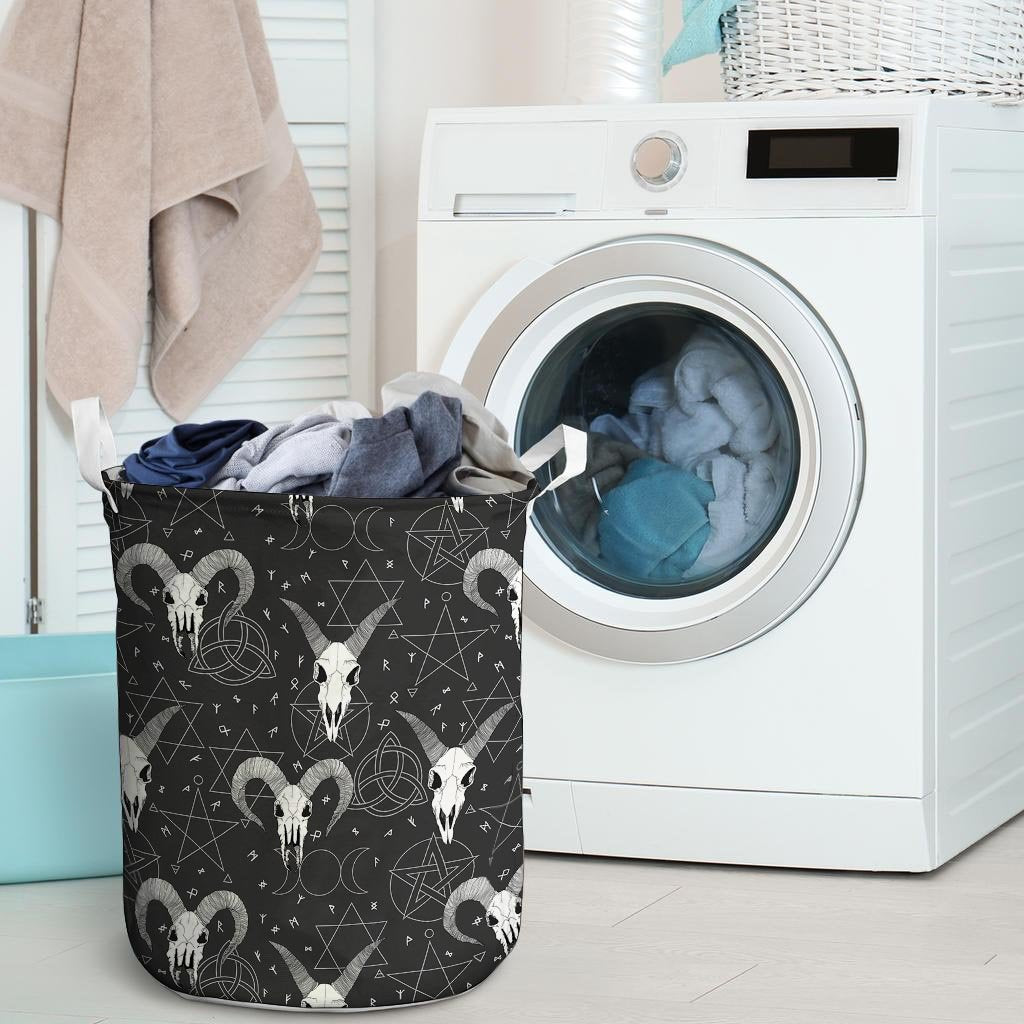 Capricorn Astrology Gothic Witch Laundry Basket-grizzshop