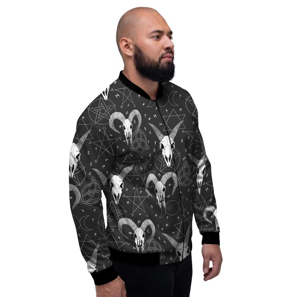 Capricorn Astrology Gothic Witch Men's Bomber Jacket-grizzshop