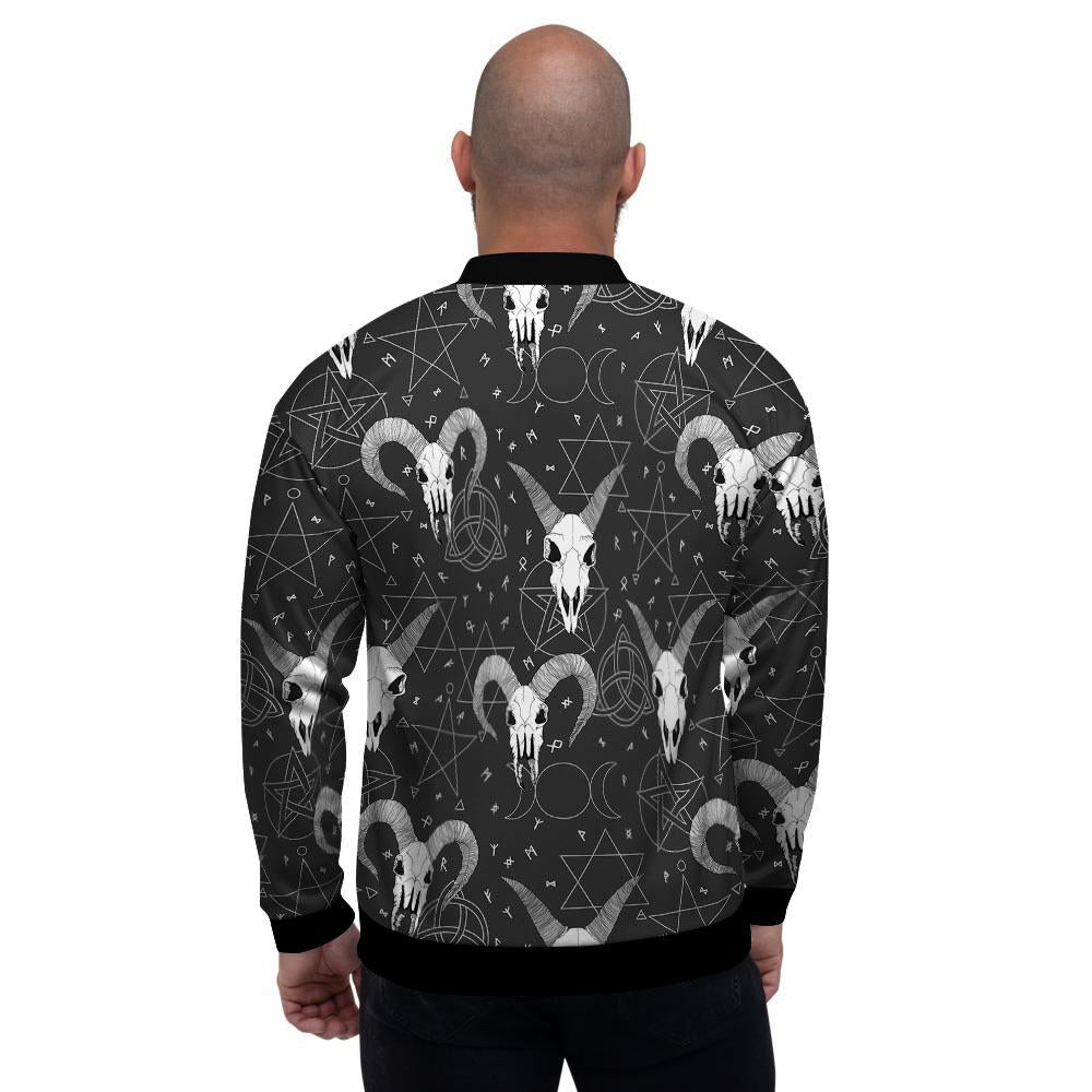 Capricorn Astrology Gothic Witch Men's Bomber Jacket-grizzshop