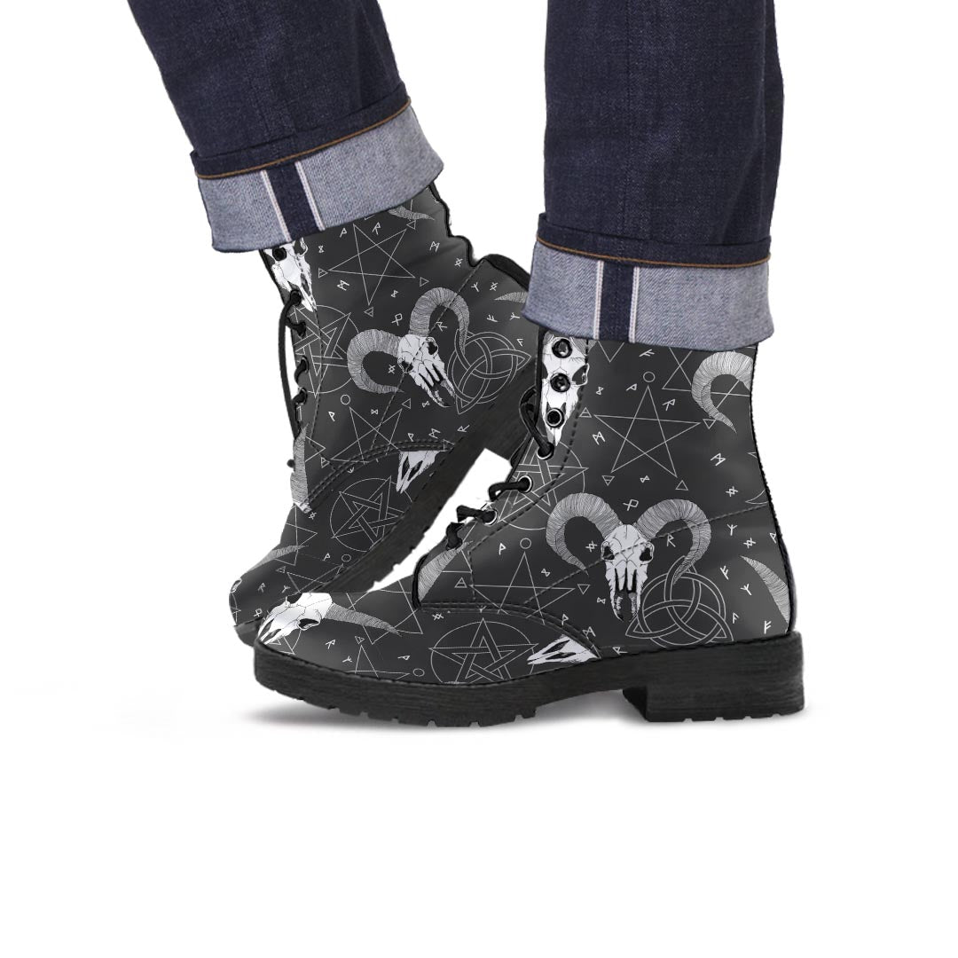 Capricorn Astrology Gothic Witch Men's Boots-grizzshop