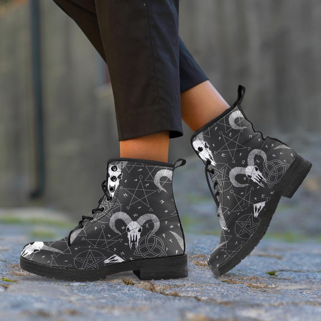 Capricorn Astrology Gothic Witch Men's Boots-grizzshop