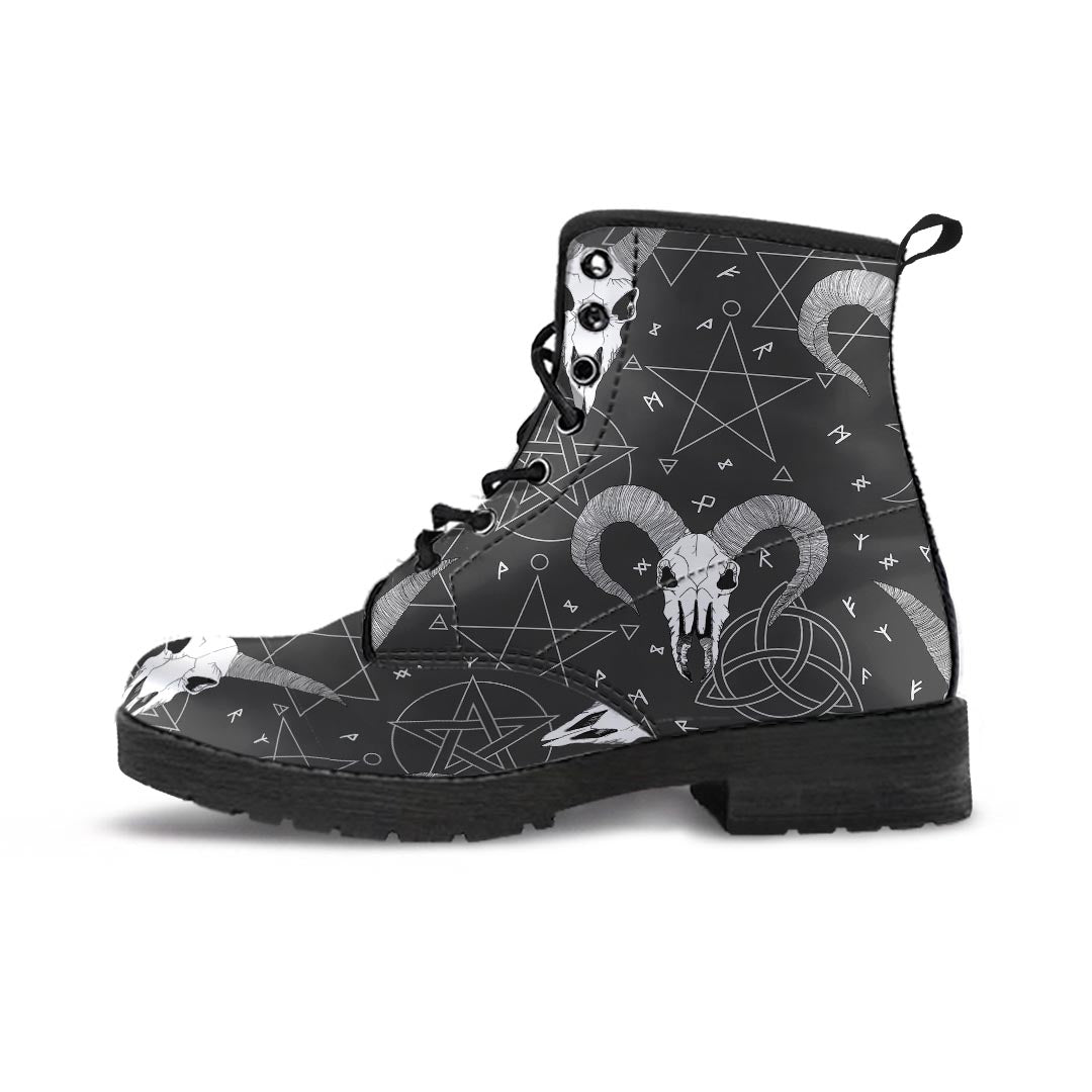 Capricorn Astrology Gothic Witch Men's Boots-grizzshop