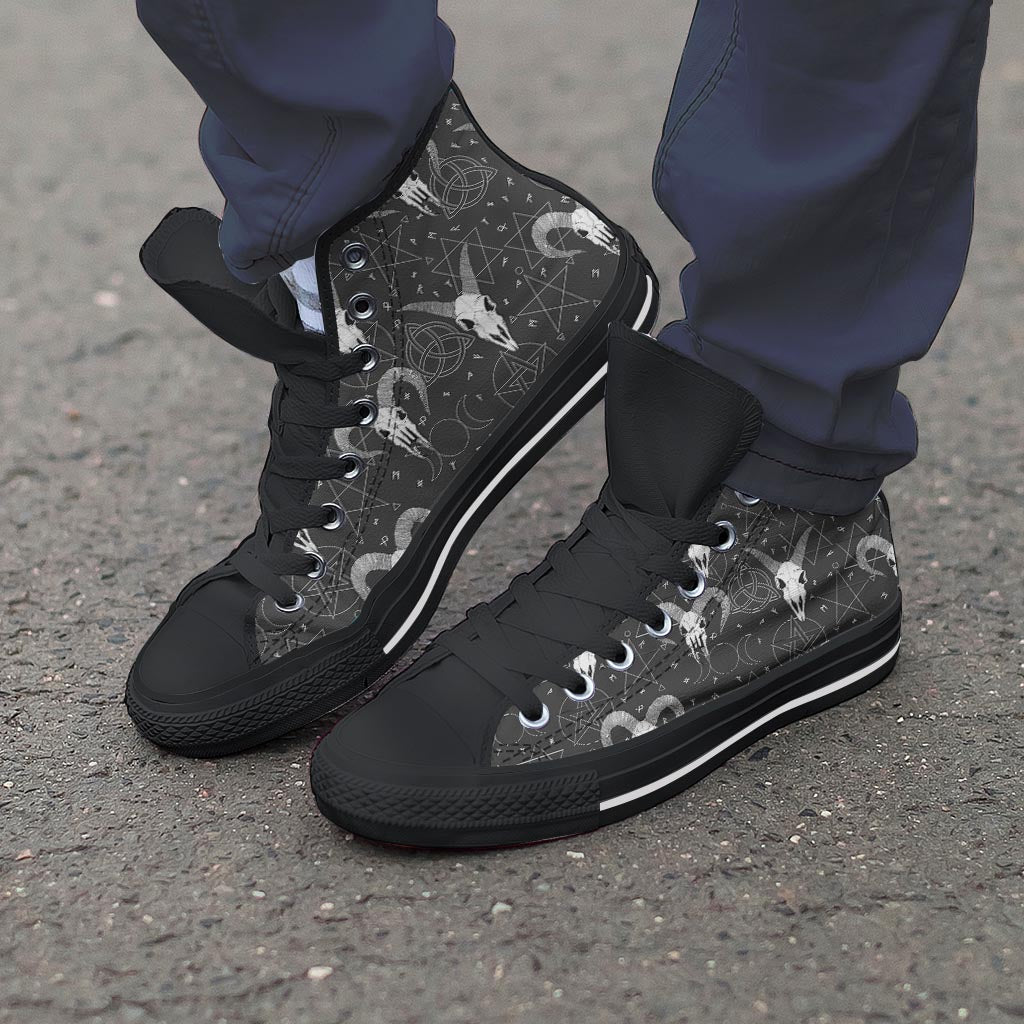 Capricorn Astrology Gothic Witch Men's High Top Shoes-grizzshop