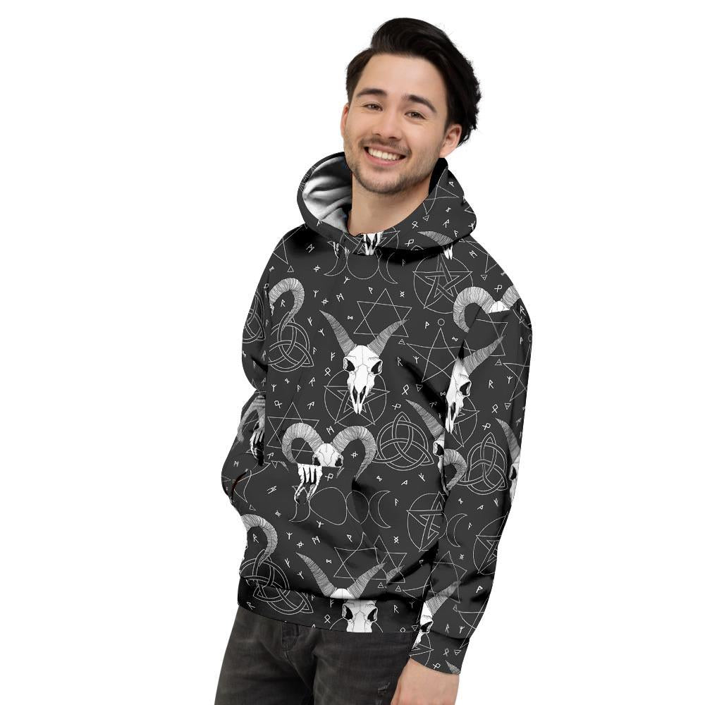 Capricorn Astrology Gothic Witch Men's Hoodie-grizzshop