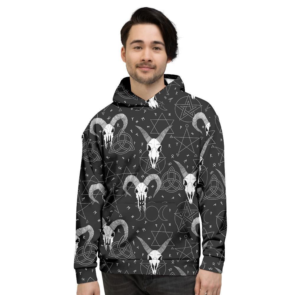 Capricorn Astrology Gothic Witch Men's Hoodie-grizzshop