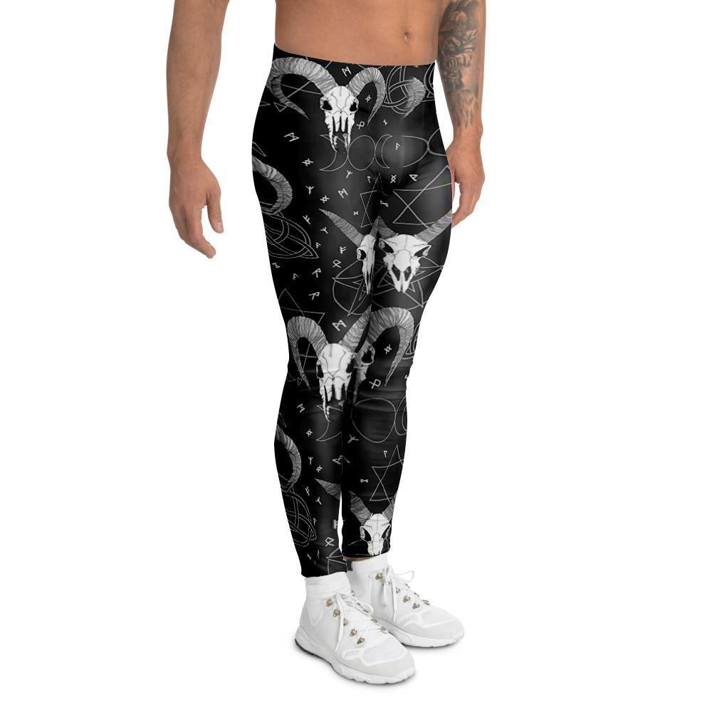 Capricorn Astrology Gothic Witch Men's Leggings-grizzshop