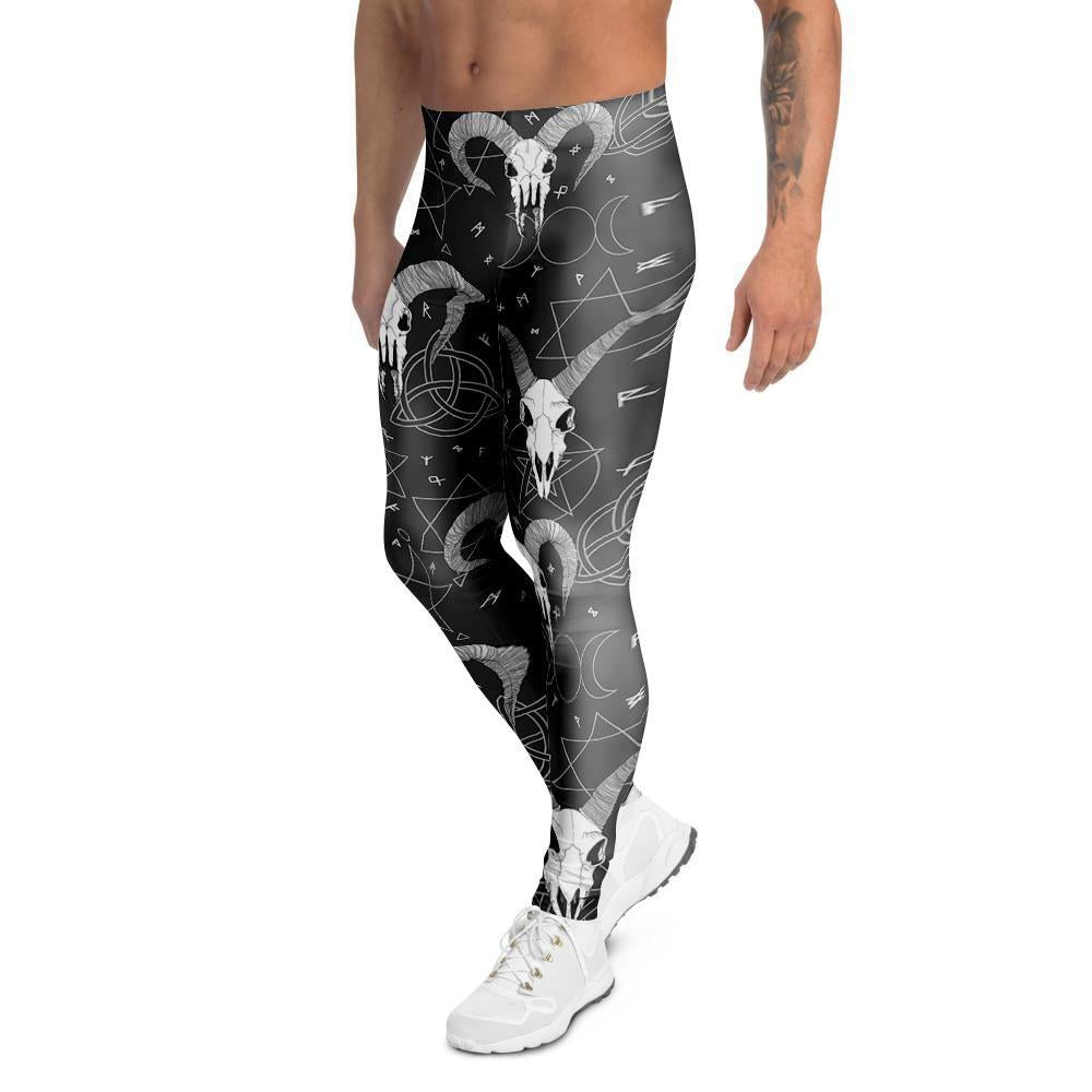 Capricorn Astrology Gothic Witch Men's Leggings-grizzshop