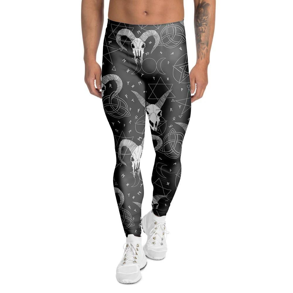 Capricorn Astrology Gothic Witch Men's Leggings-grizzshop