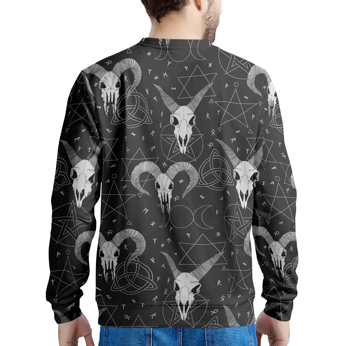 Capricorn Astrology Gothic Witch Men's Sweatshirt-grizzshop