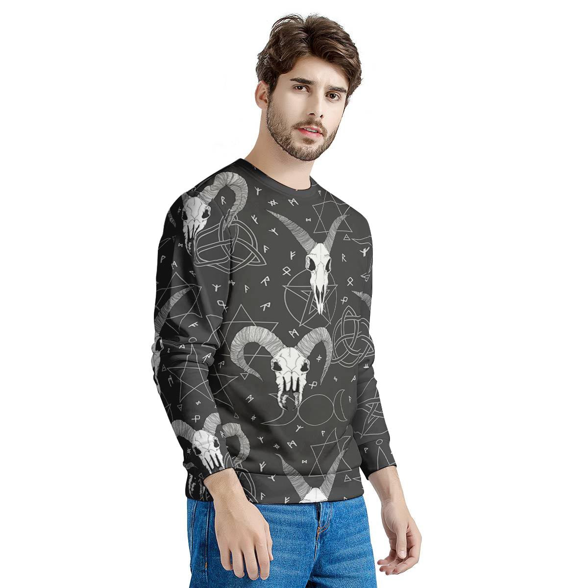 Capricorn Astrology Gothic Witch Men's Sweatshirt-grizzshop