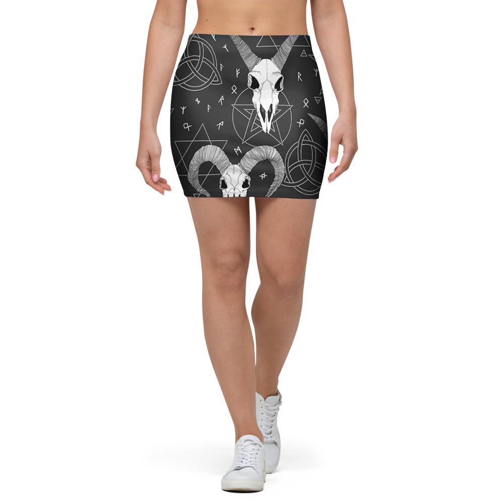 Capricorn Astrology Gothic Witch Mini Skirt-grizzshop
