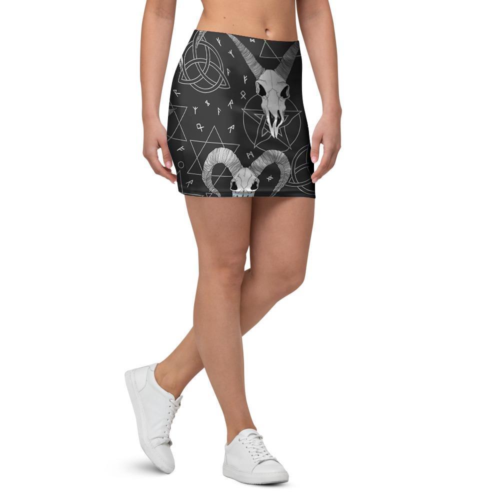 Capricorn Astrology Gothic Witch Mini Skirt-grizzshop