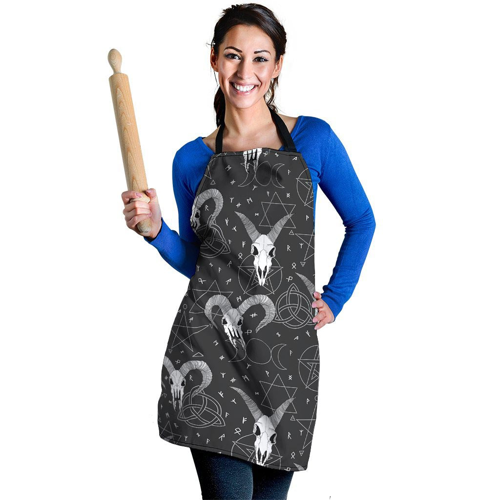 Capricorn Astrology Gothic Witch Women's Apron-grizzshop