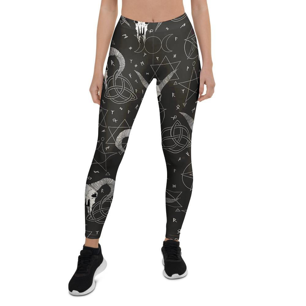 Capricorn Astrology Gothic Witch Women's Leggings-grizzshop