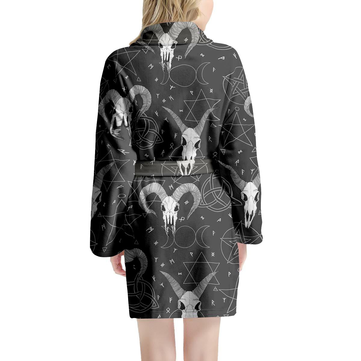 Capricorn Astrology Gothic Witch Women's Robe-grizzshop