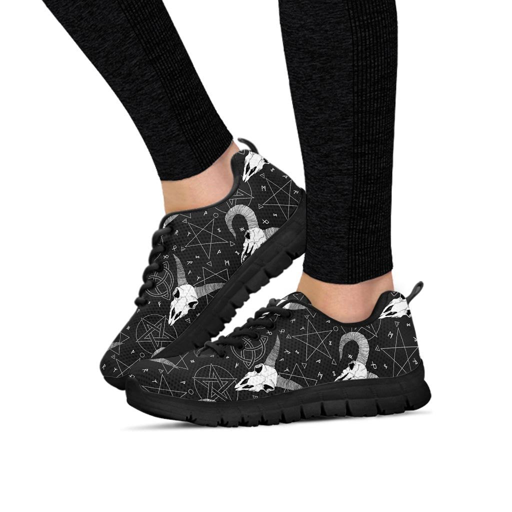 Capricorn Astrology Gothic Witch Women's Sneakers-grizzshop