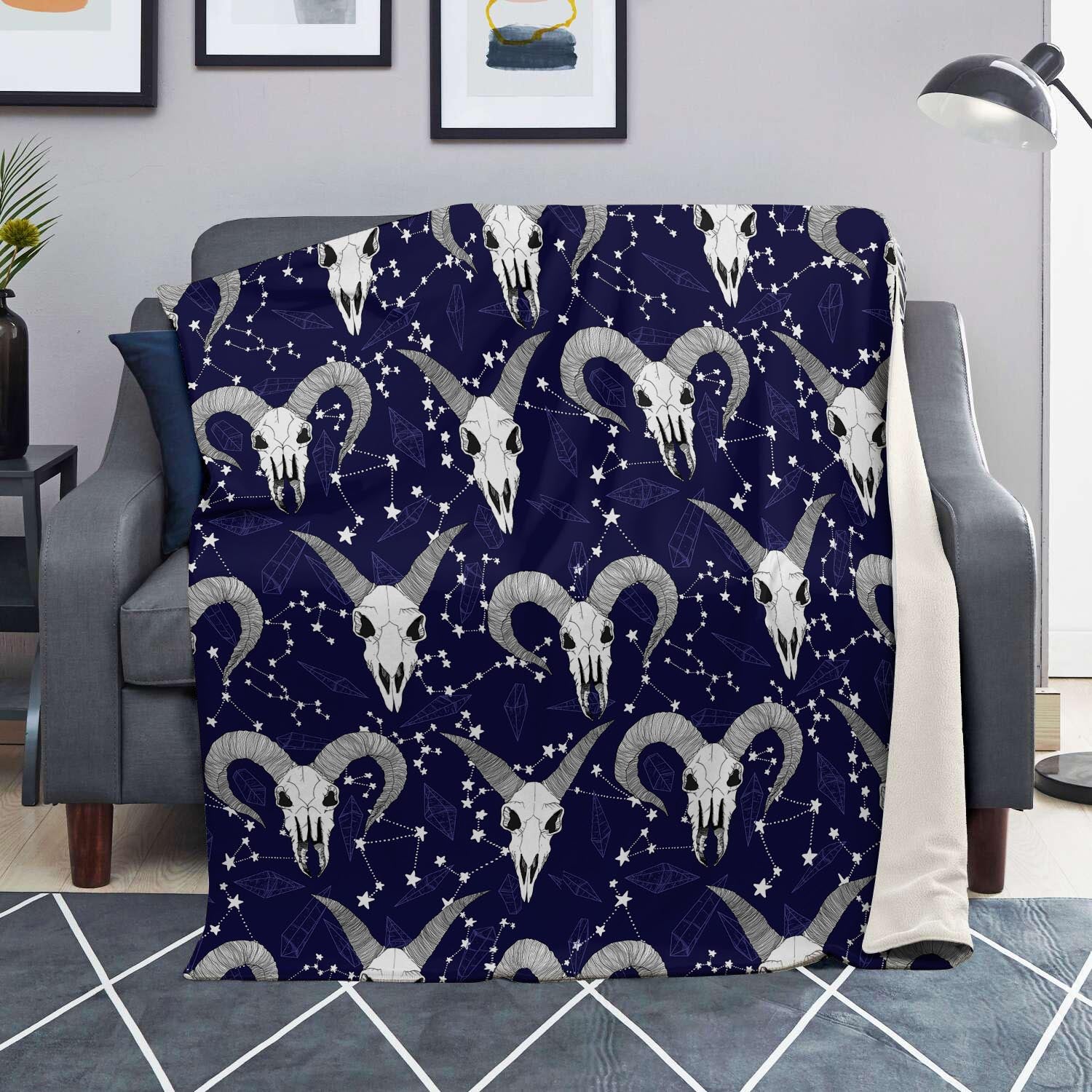 Capricorn Astrology Magic Witch Blanket-grizzshop