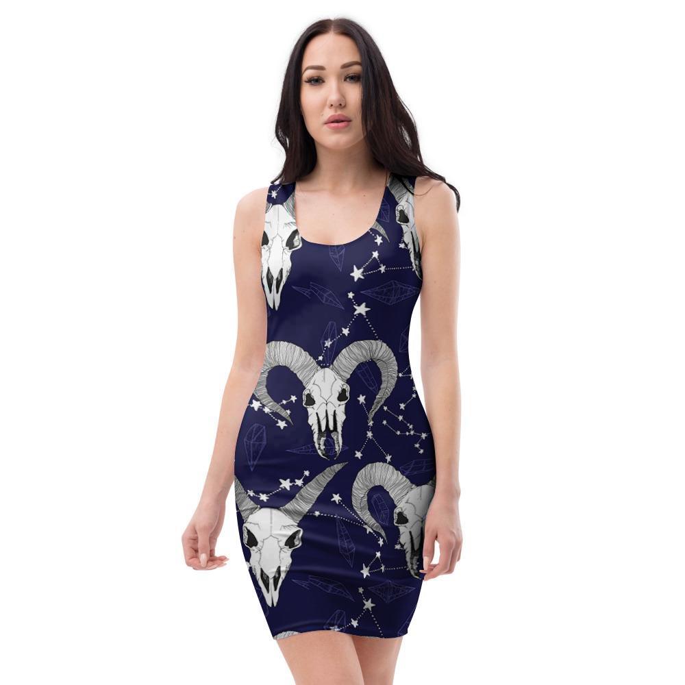 Capricorn Astrology Magic Witch Bodycon Dress-grizzshop